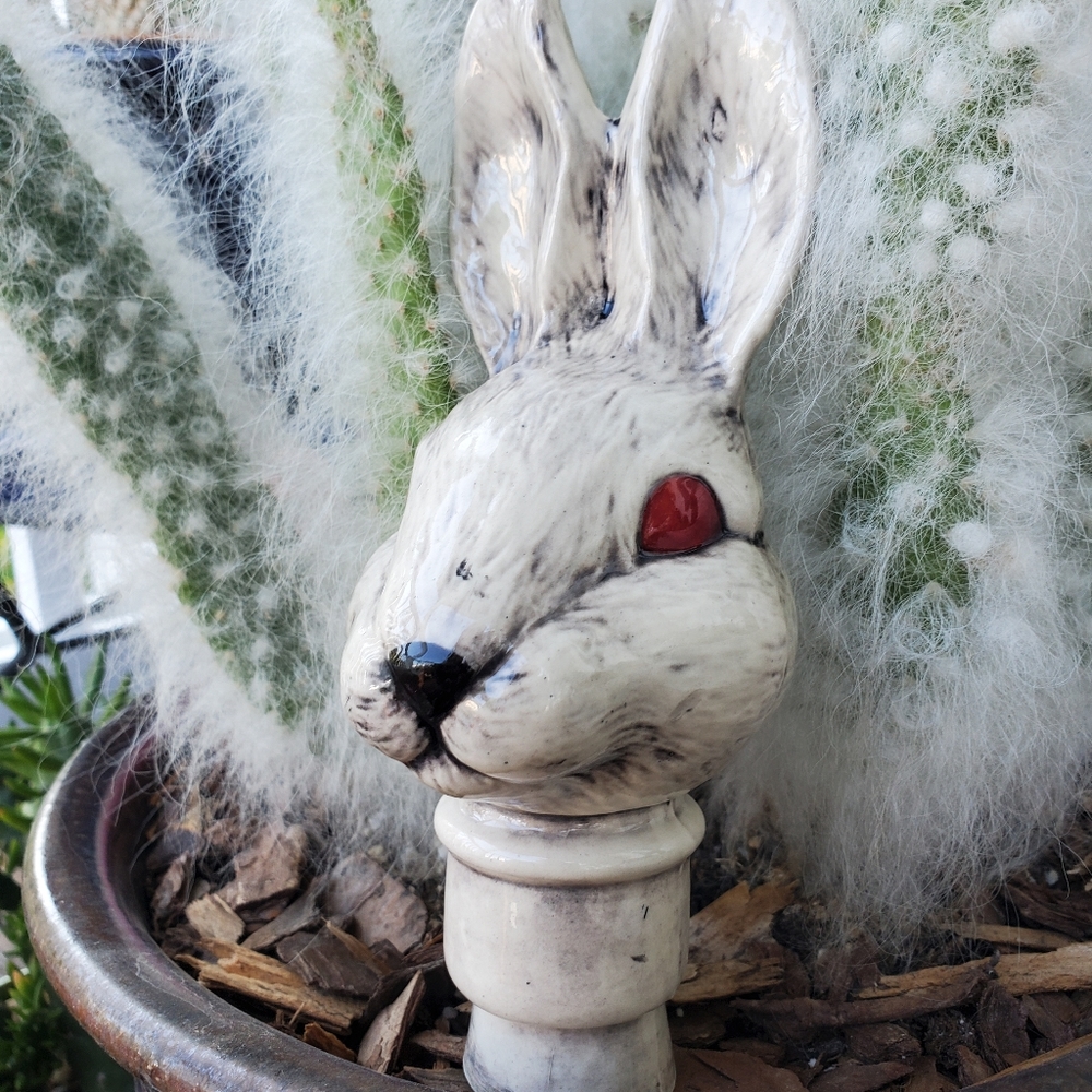 Ceramic Rabbit Garden Art - Picture 6 of 8